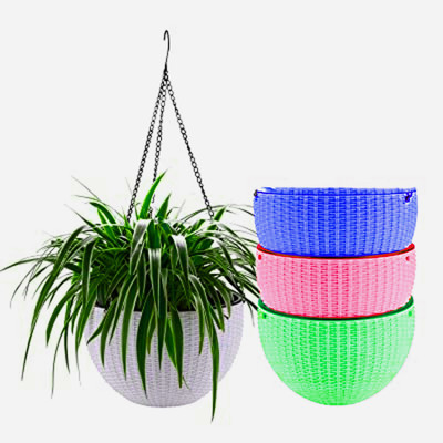 Besttrader Plant Container Set(Pack of 4, Plastic)