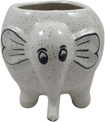 SBC ELEPHANT CERAMIC POT Plant Container Set(Ceramic)