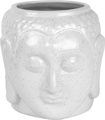 agarwals enterprises WHITE BUDDHA POTS Plant Container Set(Ceramic)
