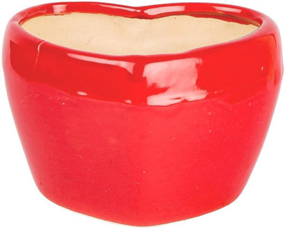 agarwals enterprises HEART SHAPE CERAMIC POT Plant Container Set(Ceramic)