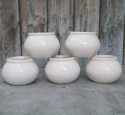 Nayi Umang SMALL MATKI SHAPE CERAMIC PLANTER Plant Container Set(Pack of 5, Ceramic)