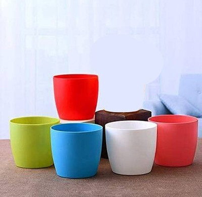 Besttrader cool flower pots planter Plant Container Set (Pack of 5, Plastic) Plant Container Set(Pack of 5, Plastic)
