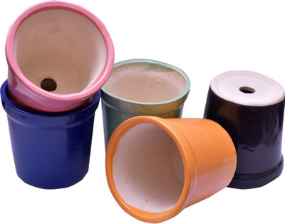 hc the crafts Plant Container Set(Pack of 5, Ceramic)