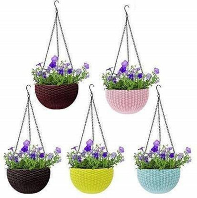 VirajSanchi Plant Container Set(Pack of 5, Plastic)