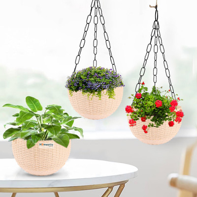 FanciaDecore Plant Container Set(Pack of 3, Plastic)