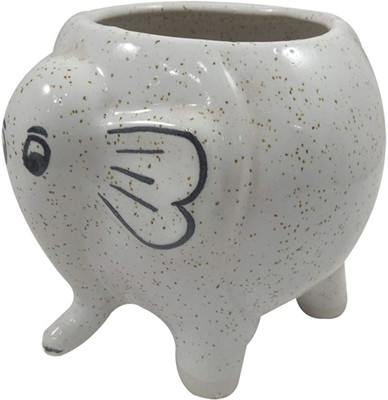 agarwals enterprises ELEPHANT CERAMIC POT Plant Container Set(Ceramic)