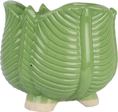 agarwals enterprises MEDIUM GOBHI SHAPE CERAMIC POCERAMIC POT Plant Container Set(Ceramic)