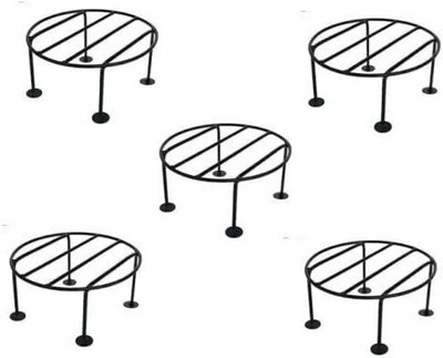 creativecraft Indoor/Outdoor Flower Pot/Plant Stand for Home Garden Balcony Living Room Round Plant Container Set(Metal)