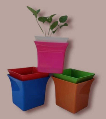 Dervino Uber Multi Flower Pots for Home & Decoration Planters, Terrace, Garden Etc Plant Container Set(Pack of 5, Plastic)