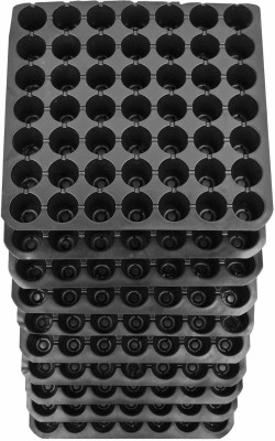 PRERAJ Agriculture/Garden Plastic Seed Germination Seedling Tray (Black 50 Cavity, 10) Plant Container Set(Pack of 10, Plastic)