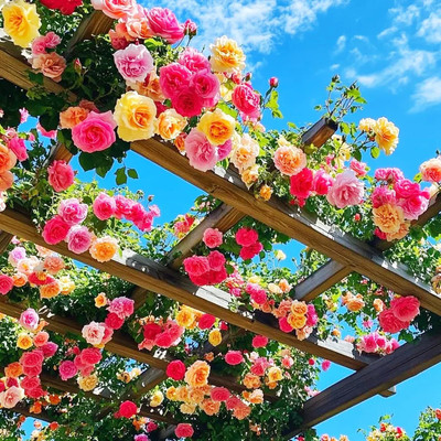 Earth Hopper Imported Hybrid Climbing Rose Flower Mix Seeds, Year-Round Blooms-F1 Seed(250 per packet)