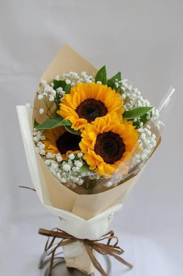 the green dotcom sunflower beautiful flower hybrid seeds 1-packet Seed(105 per packet)
