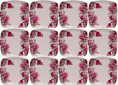 CARNIVAL SQUARE LITO MODEL NO-001, 7 INCH HALF PLATE SET 12 PCS OF MELAMINE Dinner Plate(Pack of 12)