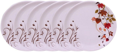 Feast SELECT ROUND(102) 10 INCH FULL DILLER PLATE SET 6 PCS OF MELAMINE Dinner Plate(Pack of 6)