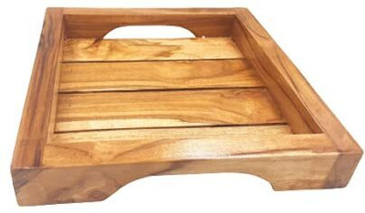 UNICAn Wooden serving tray 1 Tray(Microwave Safe)