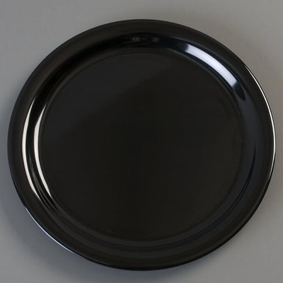 Kanha 3 Pcs Fiber Unbreakable Dishwasher Safe Round Black 11' inch Full Size plates Dinner Plate(Pack of 3, Microwave Safe)