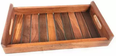 UNICAn Wooden Tray for Multipurpose Handmade & Handcrafted Rectangular shape Tray(Microwave Safe)