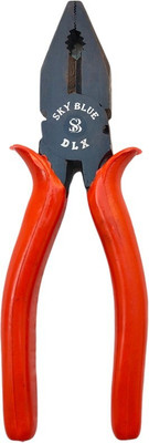 Sky Blue Enterprises Dlx 6 inch Full Black plier Multipurpose Combination Lineman Plier(Length : 6 inch)