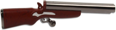 PocktFlames Crokroz Double Barrel Wood Finish Twin Flame Pocket Size Lighter Antique Brown Color Adjustable Flame And ShotGun Design Look And Refillable Gas Pocket Size Lighter Pocket Lighter (Brown) Visit Website www.myfirstdot.com Pocket Lighter(Brown)