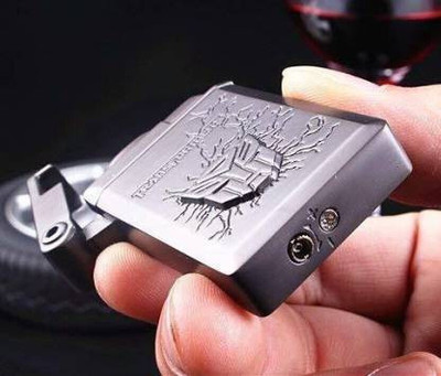 Lovato MP-4335 Maxi Decorated Pocket Lighter(Grey)