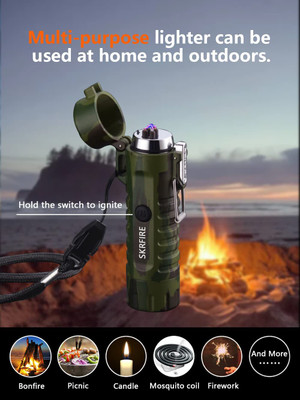 IMMUTABLE Electric Lighter 3in1 Windproof Plasma Lighter CPC14 Pocket Lighter(MULTI)