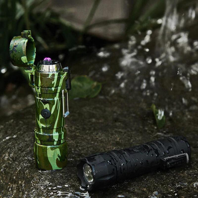IMMUTABLE Electric Lighter 3in1 Windproof Plasma Lighter CPC9 Pocket Lighter(MULTI)
