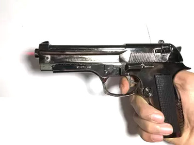 Ala Flame Gun Lock 608 Heavy Metal Full Cock Pistol Gun Lighter With Windproof Flame Cast Iron, Nickel Gas Lighter Visit Website www.myfirstdot.com Pocket Lighter(BLACK)
