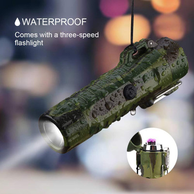 IMMUTABLE Electric Lighter 3in1 Windproof Plasma Lighter CPC16 Pocket Lighter(MULTI)