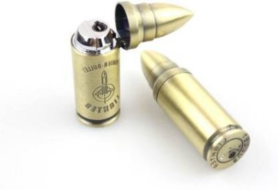 come fast Stylish Bullet Single Hunter Pocket Flame Lighter | Gold FIRST QUALITY STAR MAGIC Pocket Lighter(gold)