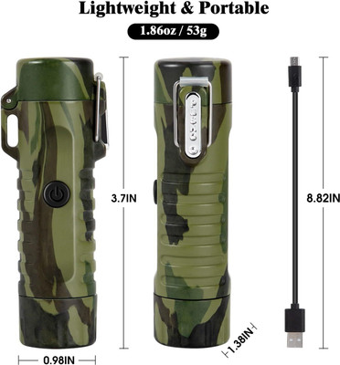 IMMUTABLE Electric Lighter 3in1 Windproof Plasma Lighter CPC7 Pocket Lighter(MULTI)