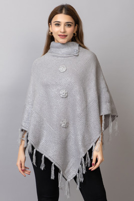 Hi Style Wool Blend Poncho