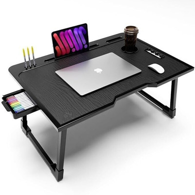 MITHILA 321 Wood Portable Laptop Table(Finish Color - US BLACKLINE, Pre Assembled)