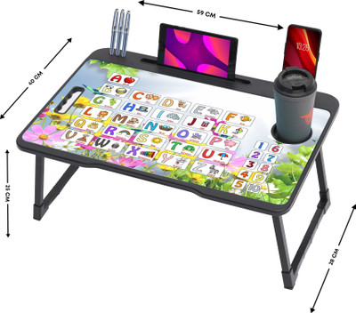 kitchoff Foldable multipurpose Table Wood Portable Laptop Table(Finish Color - Multicolor, Pre Assembled)