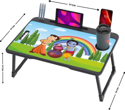 YOGI ENTERPRISE Wood Portable Laptop Table(Finish Color - US COTTED KRISHNA BHEEM, Pre Assembled)