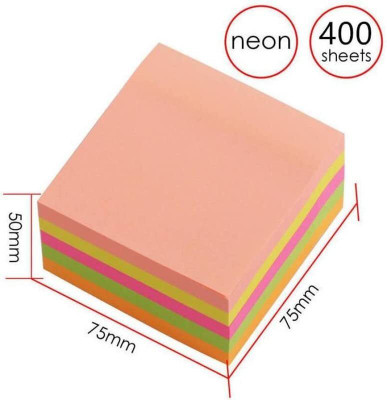 A Little Swag 80 sheets per Color Total 400 Sheets Sticky Note 80 Sheets Regular, 5 Colors(Set Of 1, Multicolor)
