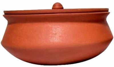 hc the crafts CLAY DAHI HANDI Handi 1 L with Lid(Earthenware)