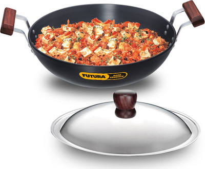 Hawkins Deep-Fry Pan, (AK40S) Kadhai 30 cm diameter with Lid 4 L capacity(Hard Anodised)