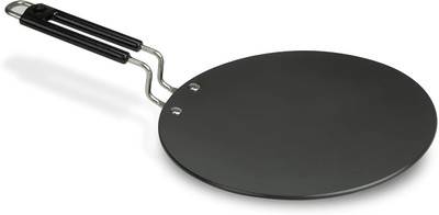 MY STORE Pre-Seasoned Iron Flat Tawa 10 Inch for Roti, Paratha, Chapati Gas Stove Cooking Tawa 27 cm diameter(Iron)