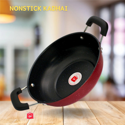 Superior Quality Nonstick Kadhai 21 cm diameter 1.25 L capacity(Hard Anodised, Non-stick, Induction Bottom)