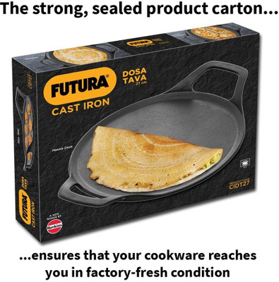 Hawkins Cast Iron Flat Dosa Tawa/Roti Tawa CIDT27, Tawa 28 cm diameter(Cast Iron)