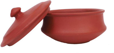 the handicraftian Terracotta SERVING Donga Large Handi 0.18 L with Lid(Earthenware)