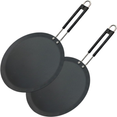 ENTERPRISESYR Induction Base Pure Iron Tawa with Strong SS Wire Handle | Tawa 24 cm diameter(Iron, Induction Bottom)