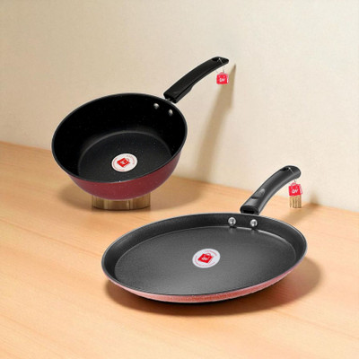 LAZYwindow Nonstick Induction Base Dosa Tawa Tawa 24 cm diameter(Hard Anodised, Non-stick, Induction Bottom)