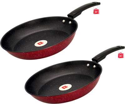 LAZYwindow Superior Quality Nonstick Fry Pan 23 cm diameter 1 L capacity(Hard Anodised, Non-stick, Induction Bottom)