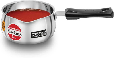 Hawkins Tpan (SST10) Sauce Pan 13 cm diameter 1 L capacity(Stainless Steel, Induction Bottom)