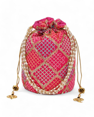 AUTHENTIC AK Squati Chex Pink Potli