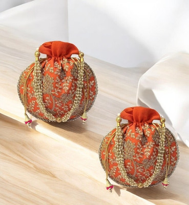 NS enterprises Orange Potli(Pack of 2)