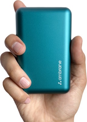 Ambrane 20000 mAh 22.5 W Mini Pocket Size Power Bank(Green, Lithium Polymer, Power Delivery 3.0, Quick Charge 3.0 for Mobile)