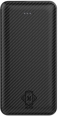 MI-STS 10000 mAh 10 W Ultra Slim Pocket Size Power Bank(FX09 Dual USB Portable Charger 10000mAH Fast Charging Powerbank Black, Lithium Polymer, Fast Charging for Mobile, Earbuds, Tablet)