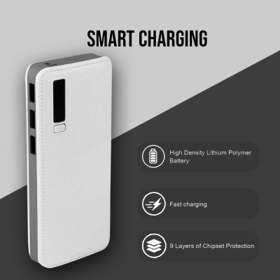 misspro 10000 mAh 12 W Power Bank(Grey, Lithium-ion, Fast Charging for Mobile)